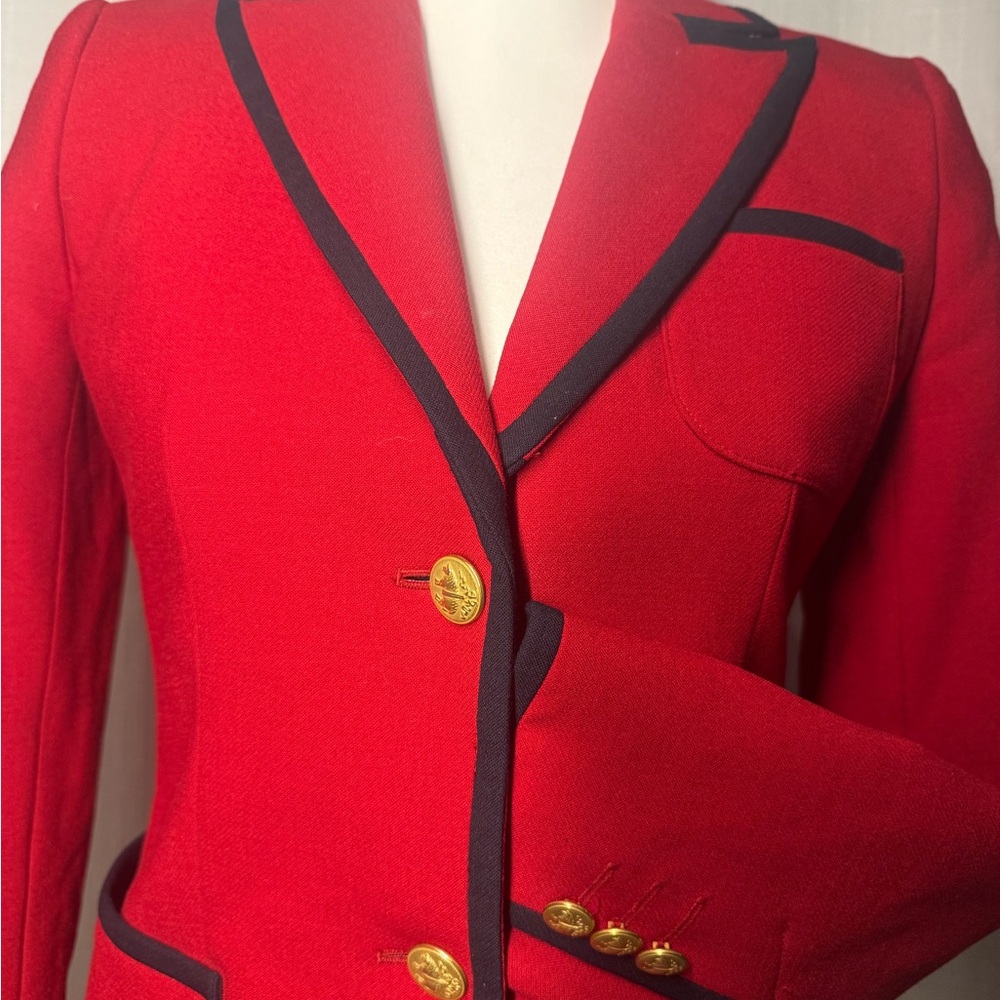 Brooks Brothers Red Blazer with Gold Buttons